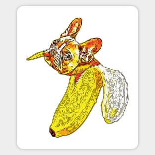 Funny French Bulldog Banana Sticker